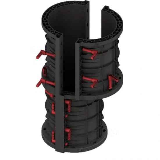 Concrete Reusable Modular Plastic Column Formwork