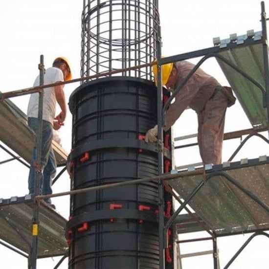 Concrete Reusable Modular Plastic Column Formwork