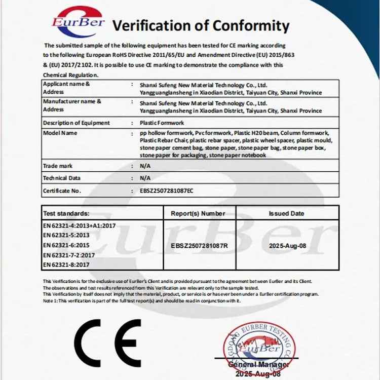 Rapid-Installation Hollow Plastic Shuttering Board | For Construction Project Managers