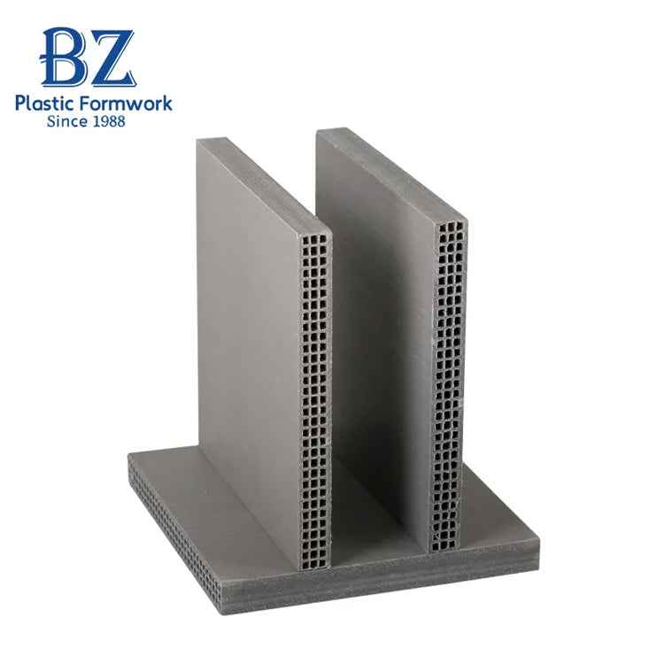 Custom Size PP Plastic Concrete Column Mold | Stable Reusable Forms Construction Provider