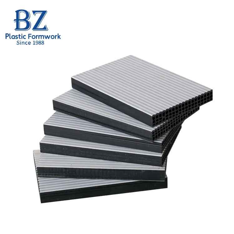 Multi-Thickness 4×8 Lightweight PP Hollow Plastic Formwork | For Concrete Formwork Production Factories